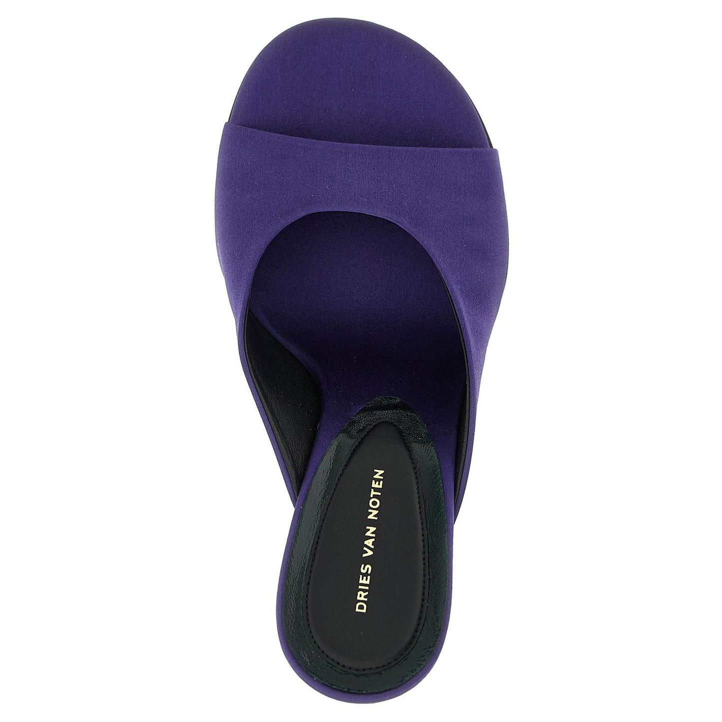 Dries Van Noten Purple Cotton Wedge Sandals
