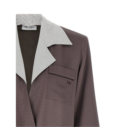The Attico Purple Viscose Blazer