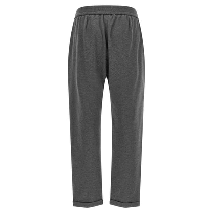 Brunello Cucinelli Gray Cotton Casual Pants