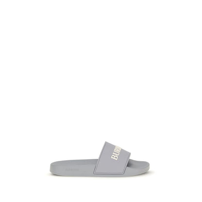 Burberry Gray Rubber Slides