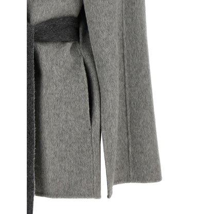 Alberta Ferretti Gray Wool Cardigan