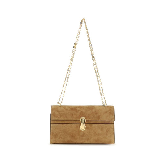 Savette Beige Calf Leather Bos Taurus Shoulder Bag