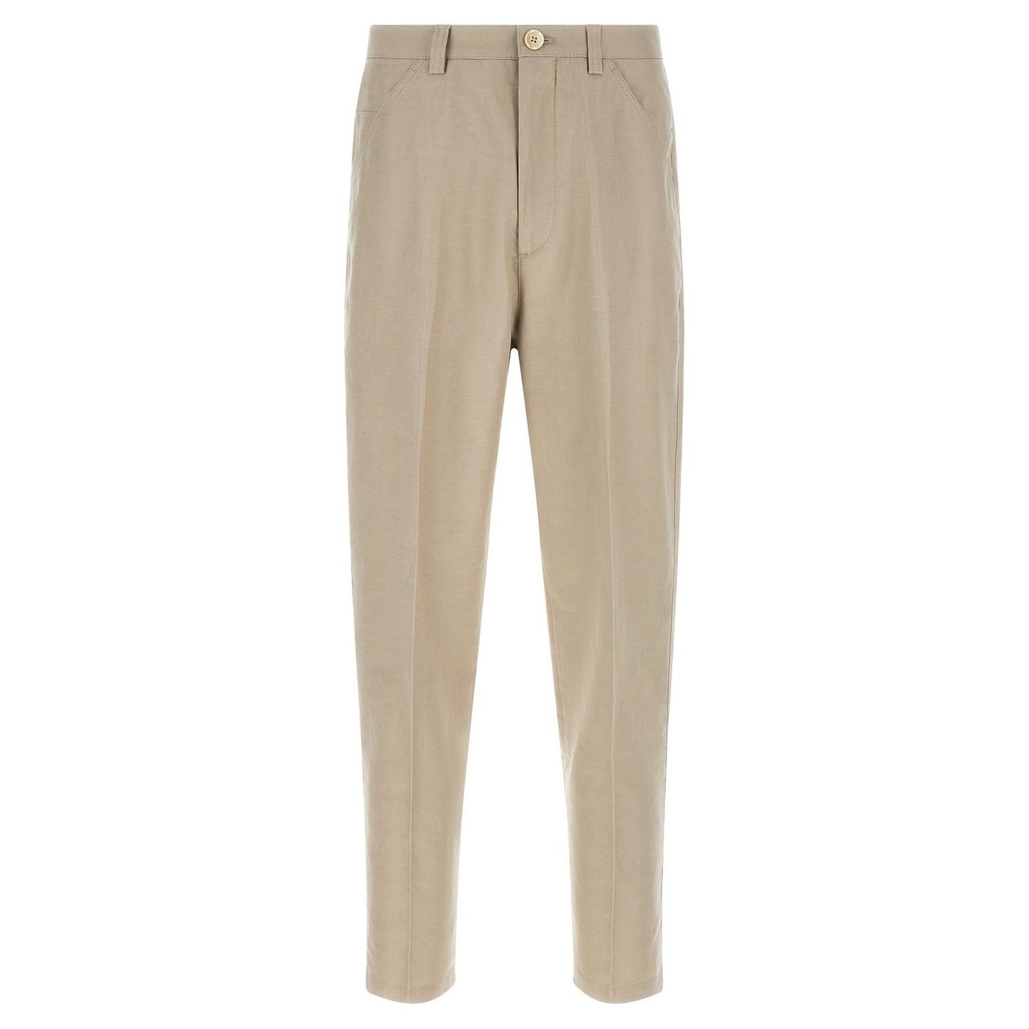 Brunello Cucinelli Brown Cotton Casual Pants