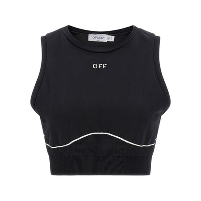 Off-White Black Polyamide Sport Bra