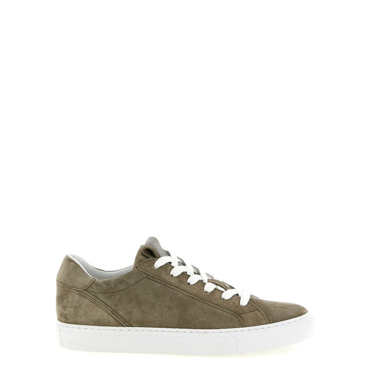Brunello Cucinelli Gray Calfskin Low Top Sneakers