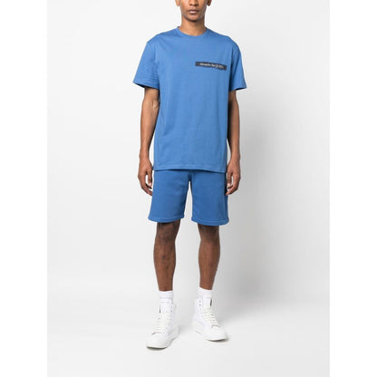 Alexander McQueen logo-tape jersey shorts