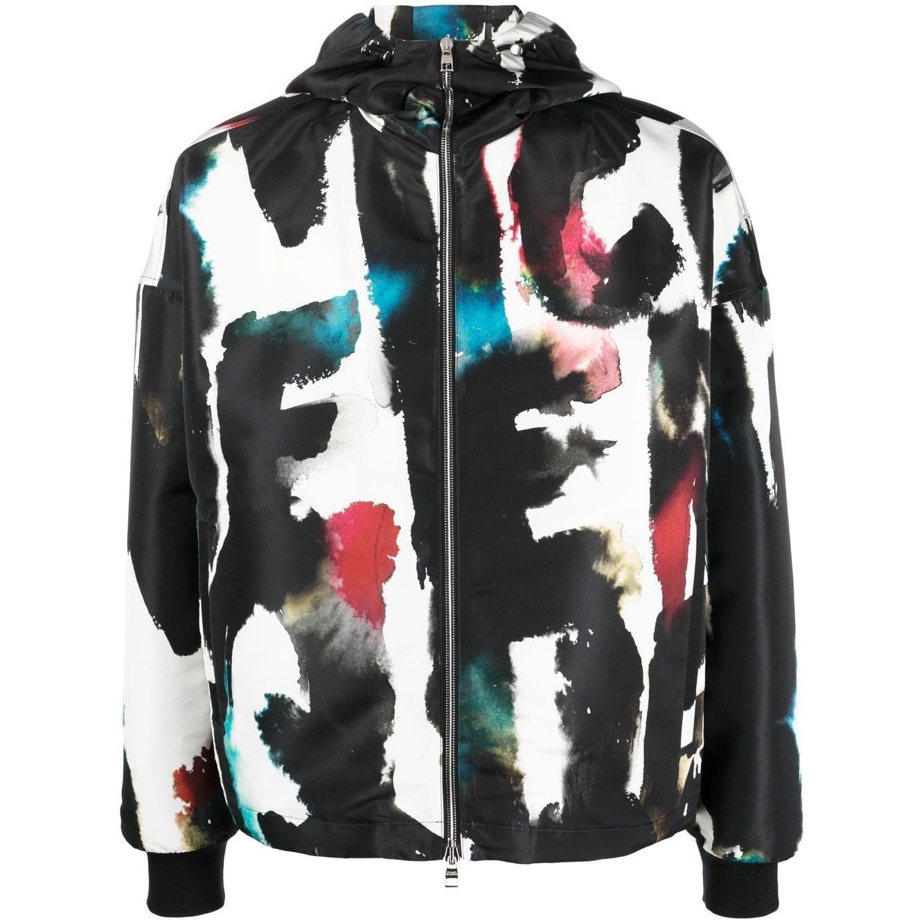 Alexander McQueen Graffiti-print Hooded Windbreaker