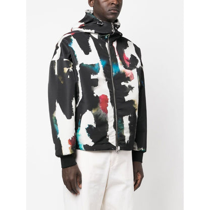 Alexander McQueen Graffiti-print Hooded Windbreaker Jackets