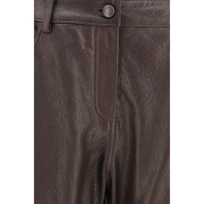 Magda Butrym Brown Leather Pants