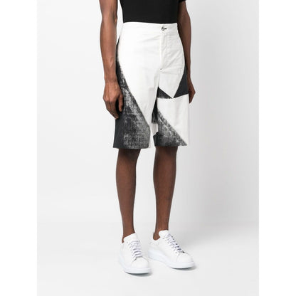 Alexander McQueen abstract-print cotton bermuda shorts Short trousers