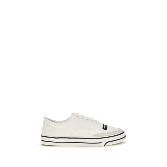 Dolce & Gabbana White Cotton Low Top Sneakers