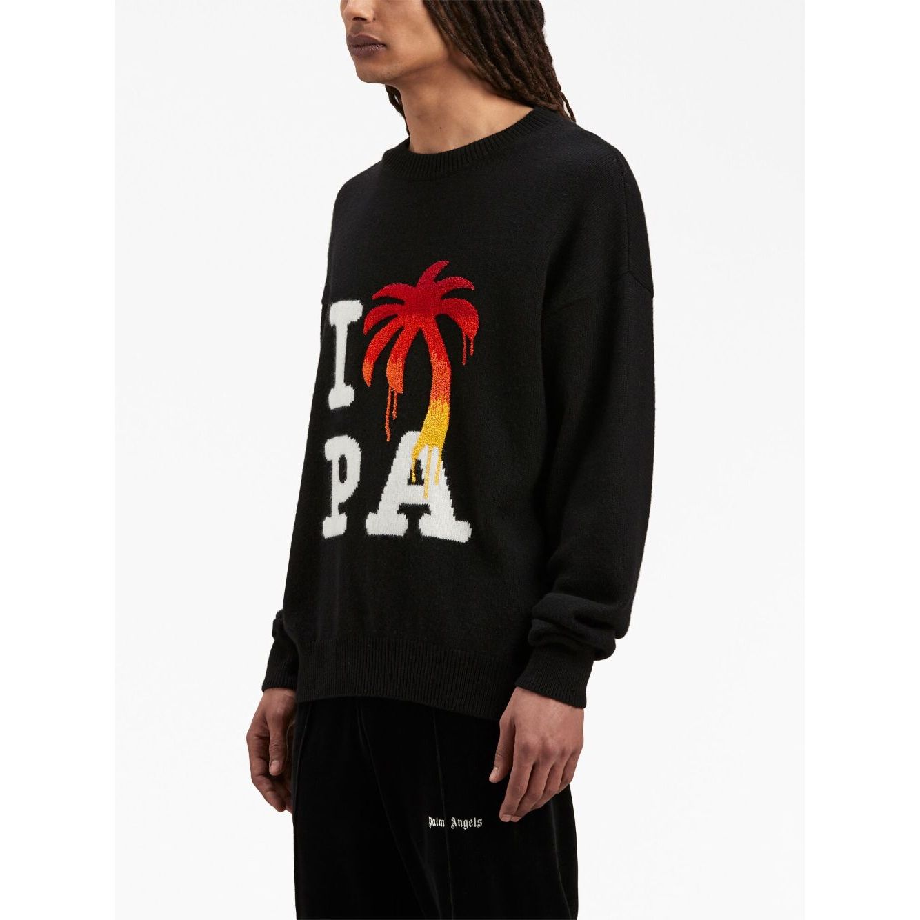 Palm Angels Sweaters Black Topwear