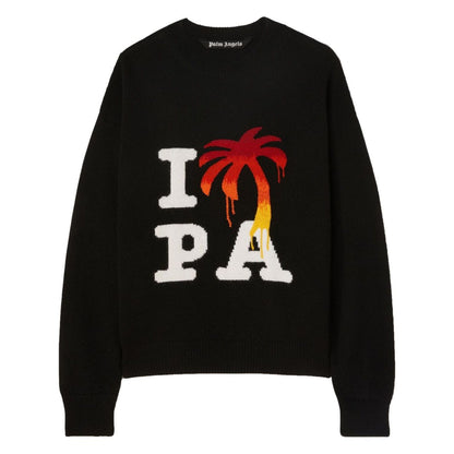 Palm Angels Sweaters Black Topwear