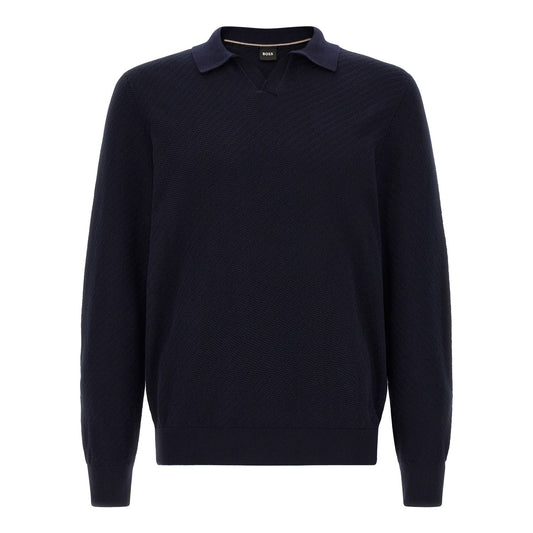 Hugo Boss Blue Cotton Polo Shirt