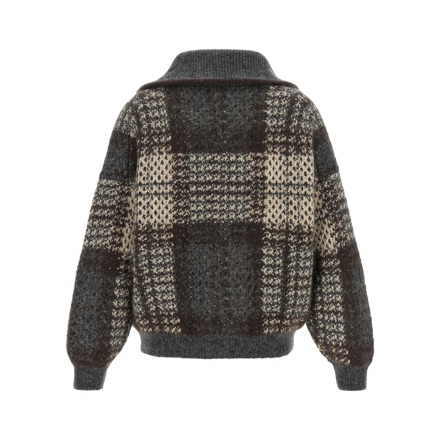 Brunello Cucinelli Gray Fabric Cardigan
