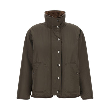 Brunello Cucinelli Brown Lamb Leather Biker Jacket