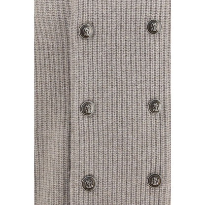 Brunello Cucinelli Gray Cashmere Cardigan