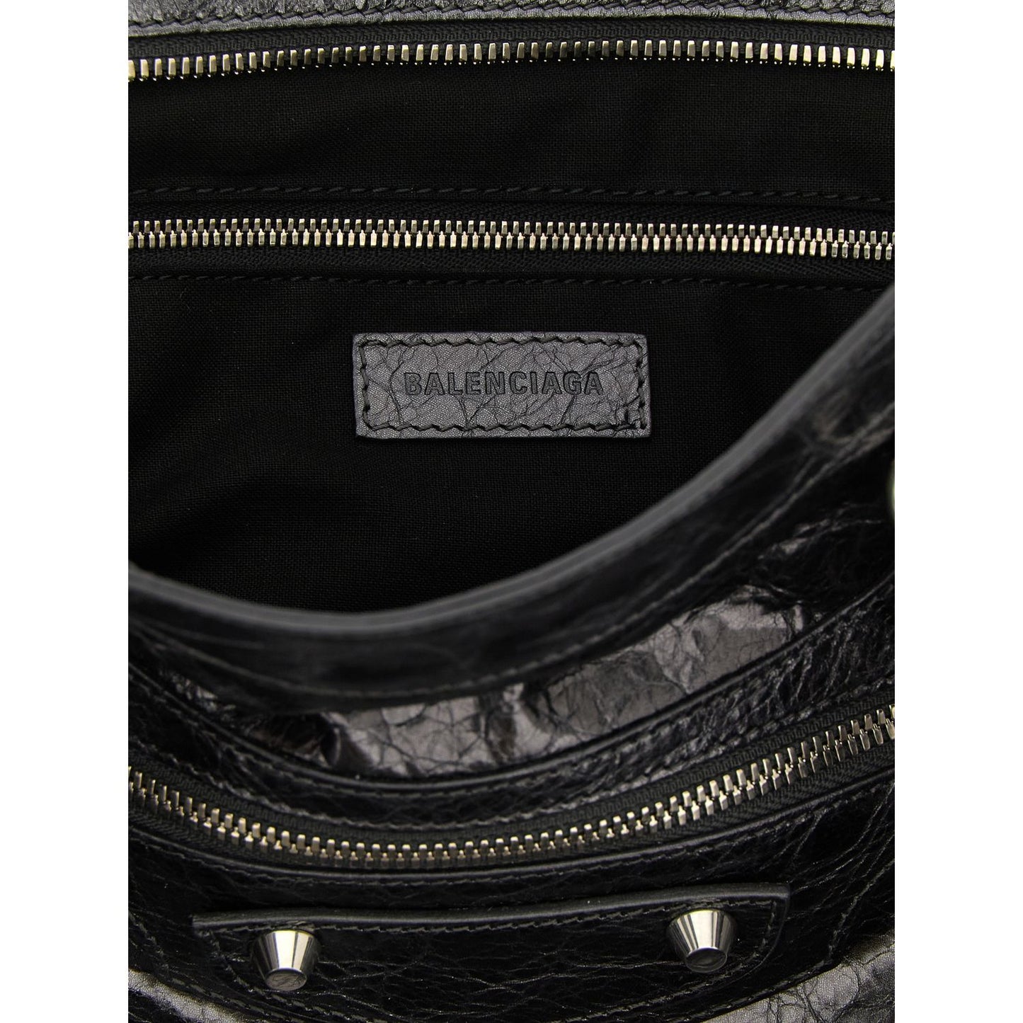 Balenciaga Silver Lamb Leather Handbag