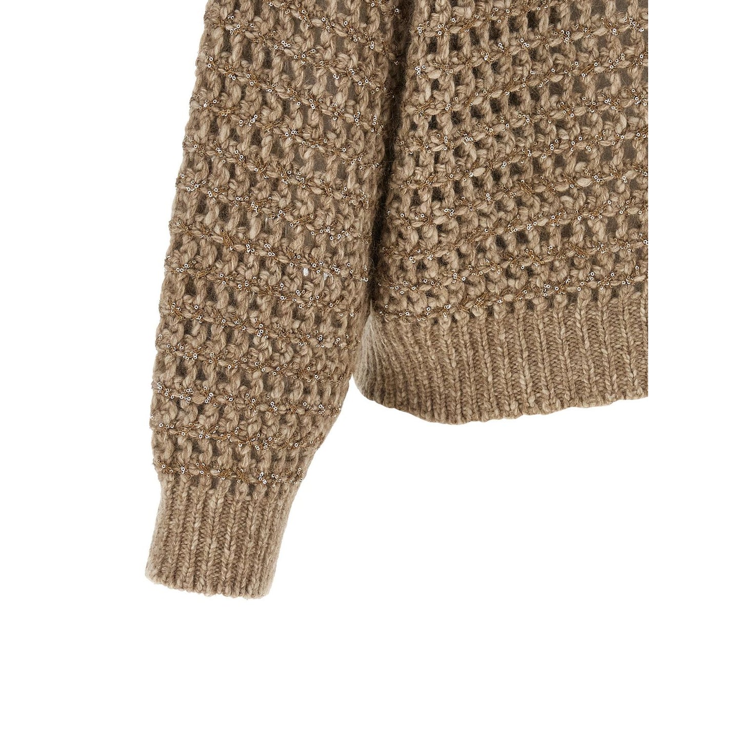 Brunello Cucinelli Beige Elastane Cardigan