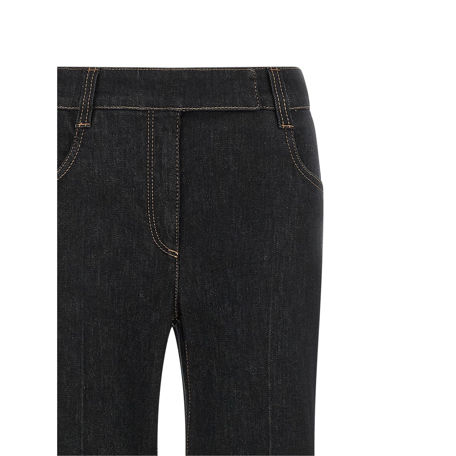 Brunello Cucinelli Blue Cotton Flared Jeans