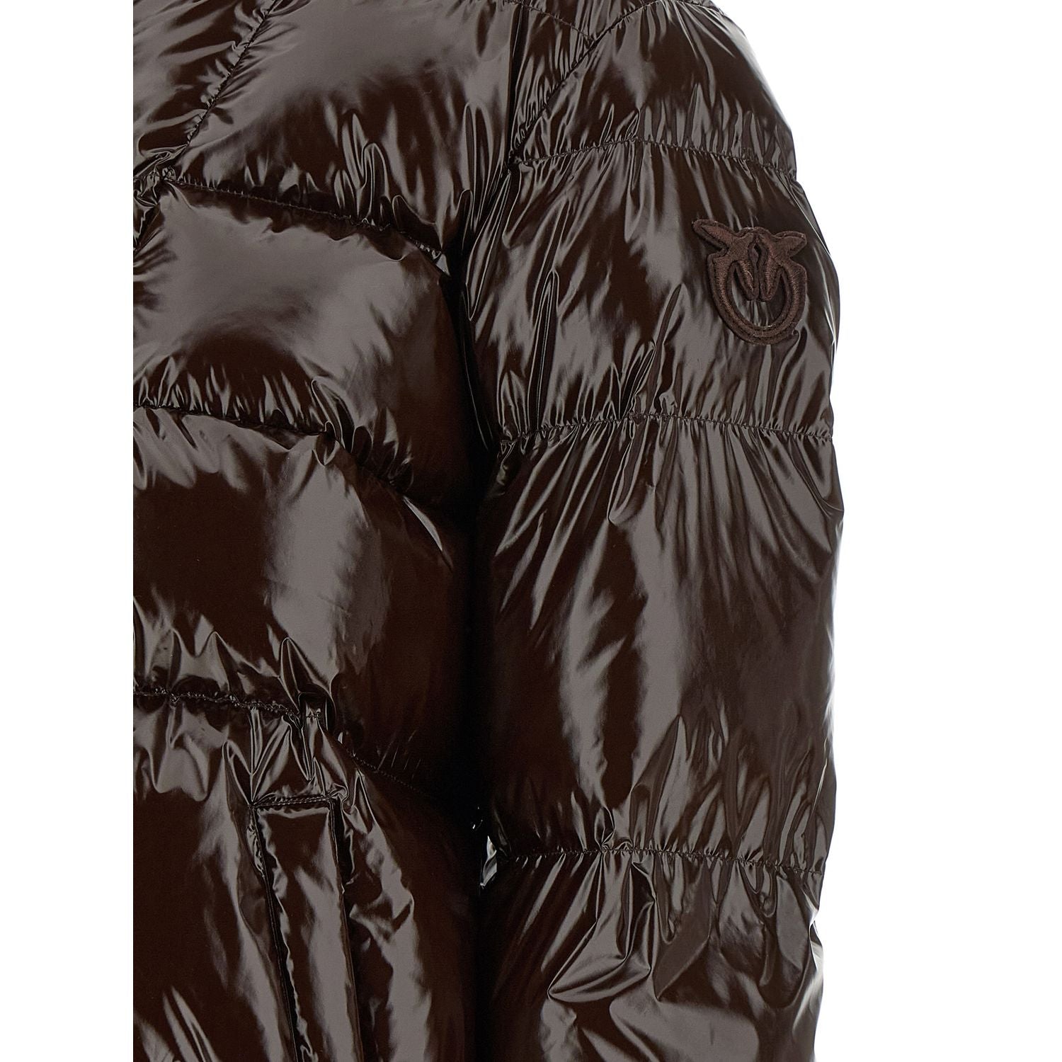 PINKO Brown Polyamide Full-Length Jacket