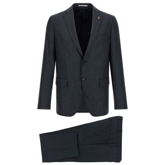 Pal Zileri Gray Polyester Two-Piece Suit