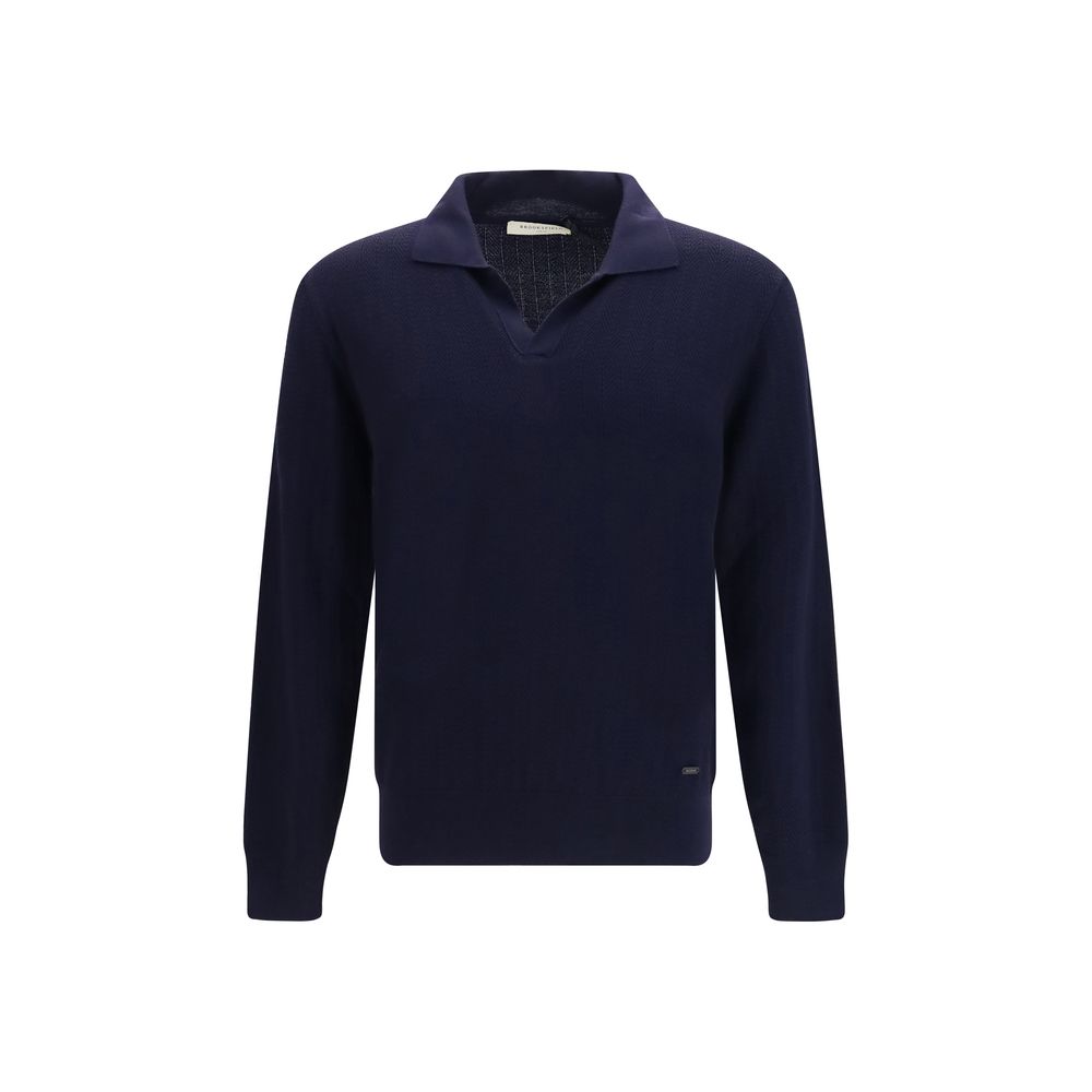 Brooksfield Blue Wool Oves Aries Sweatshirt