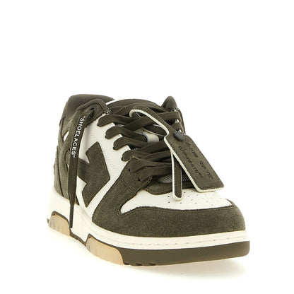 Off-White Bicolor Cowhide Athletic Sneakers