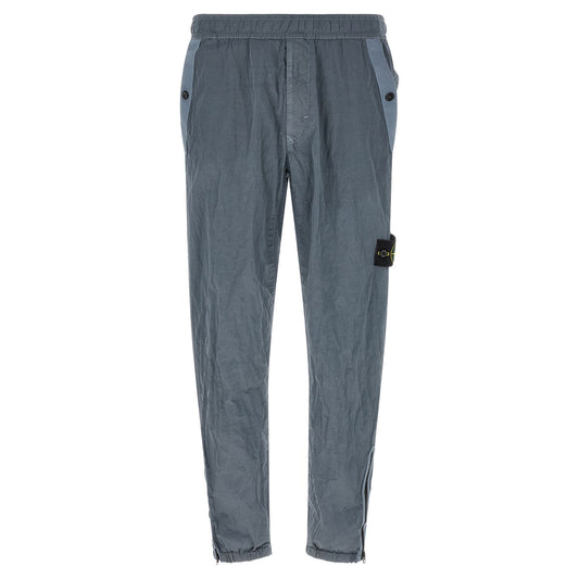 Stone Island Gray Polyamide Joggers (Workout Pants)