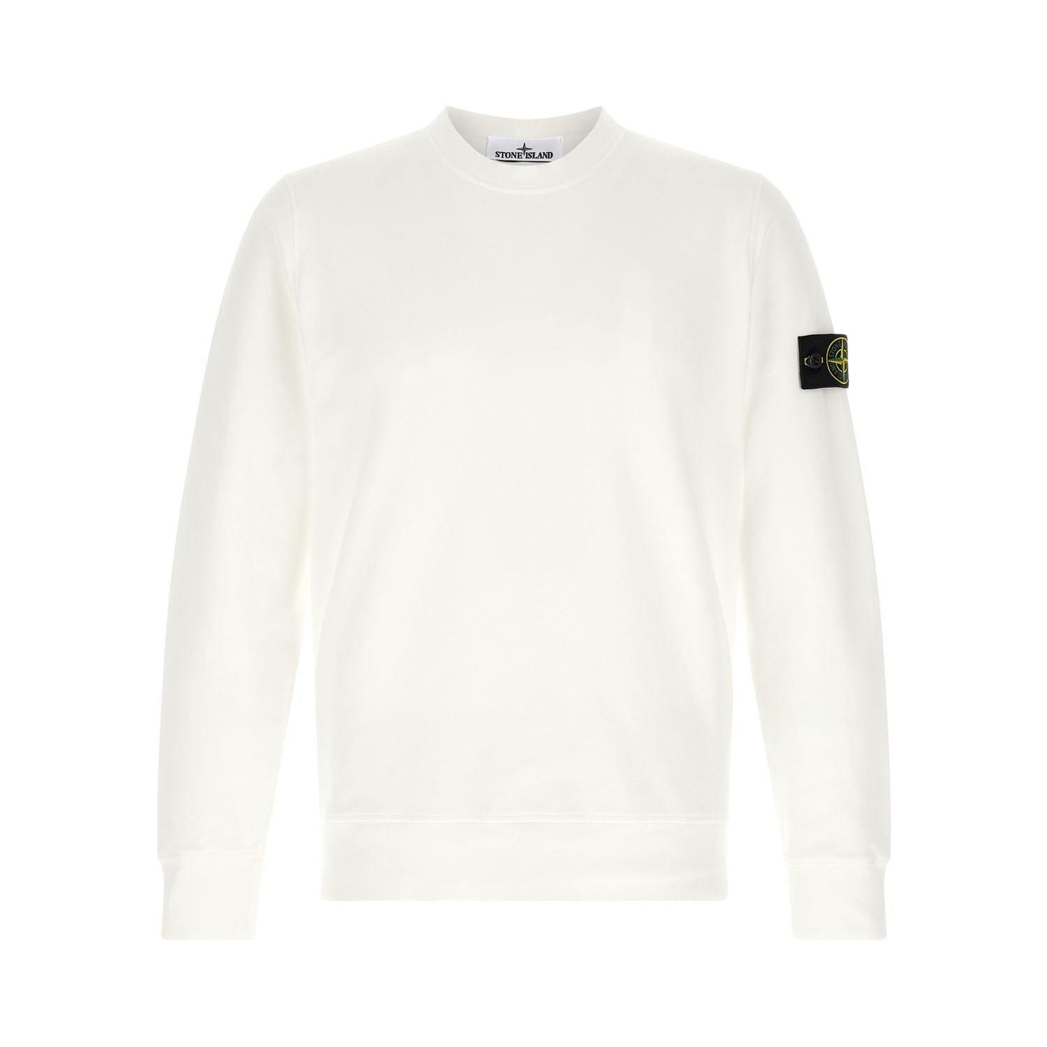 Stone Island White Cotton Sweatshirt