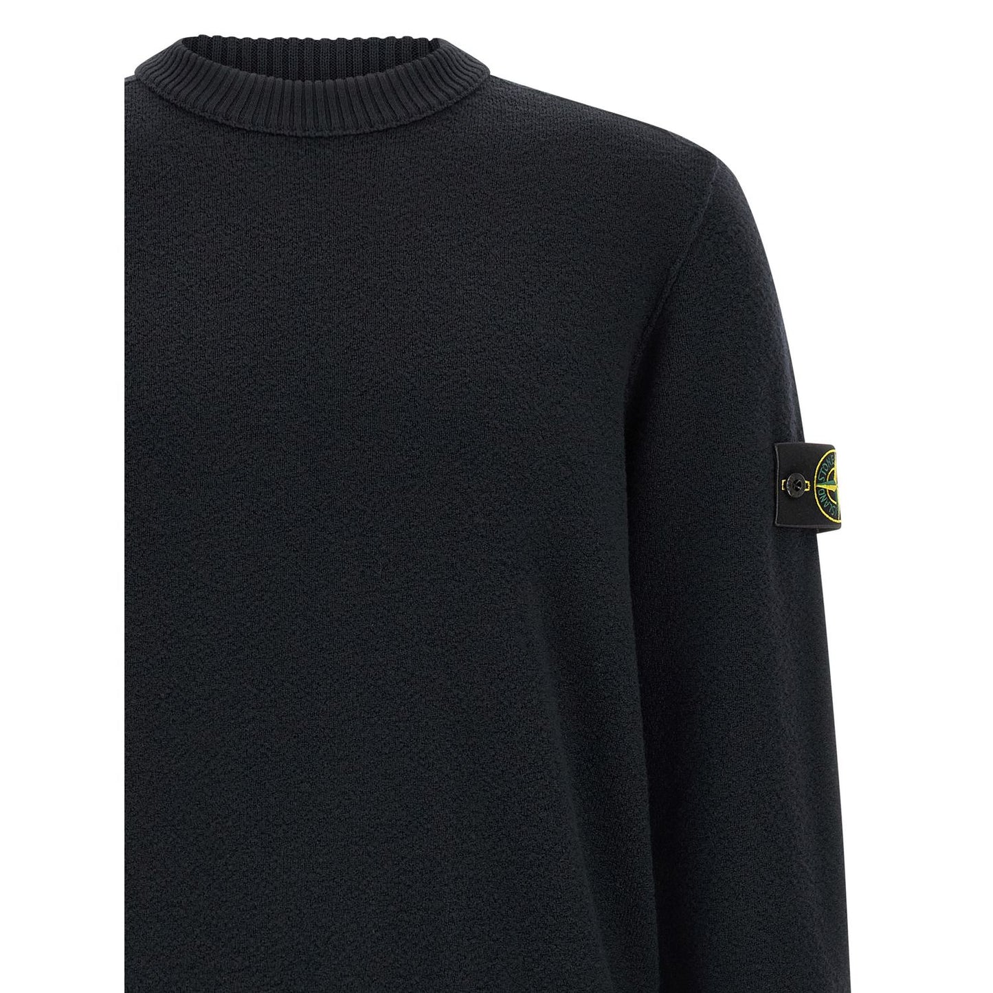 Stone Island Blue Virgin Wool Cardigan