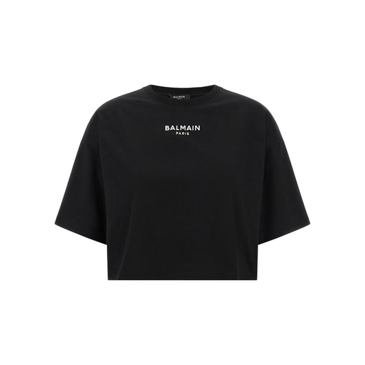 Balmain Black Cotton T-Shirt