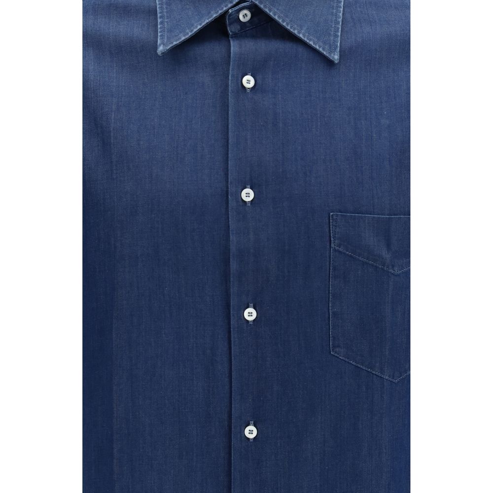 Brunello Cucinelli Blue Denim Shirt