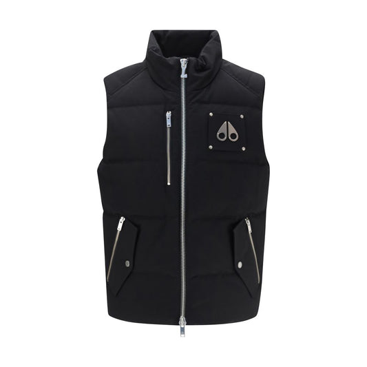 Moose Knuckles Black Cotton Sleeveless Jacket