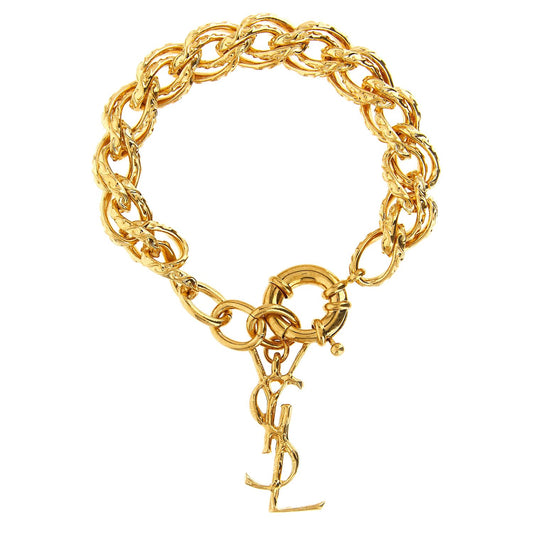 Saint Laurent Gold Brass Bracelet