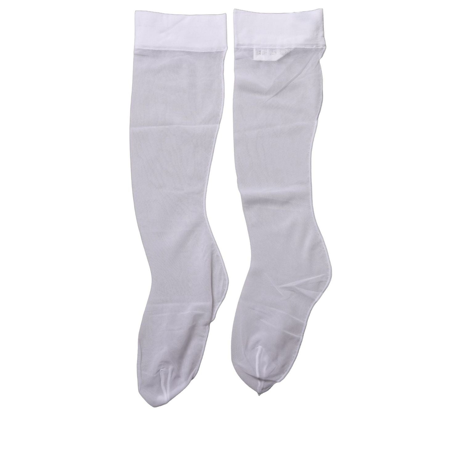 Dolce & Gabbana White Knee High Sheer Nylon Accessory Socks