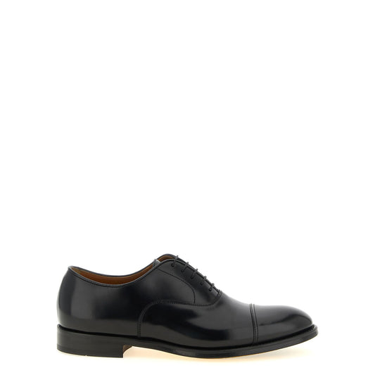 Doucal's Black Leather Oxfords And Derbies
