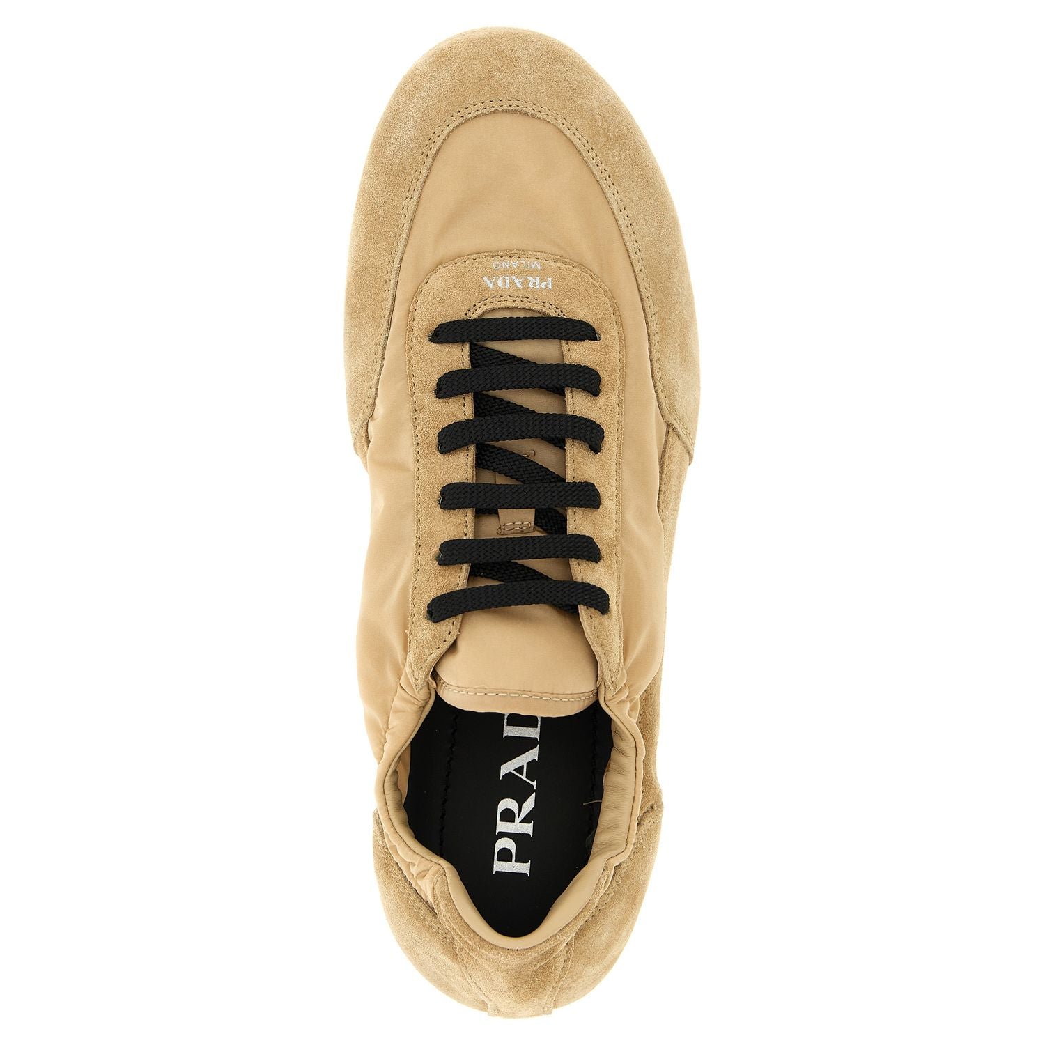 Prada Beige Polyamide Athletic Sneakers