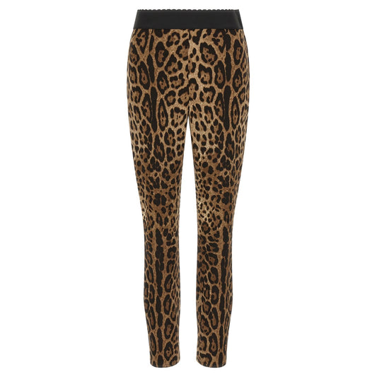 Dolce & Gabbana Brown Viscose Leggings