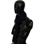 Dolce & Gabbana Elegant Virgin Wool Men's Scarf Wool Wrap Shawls Dolce & Gabbana Black