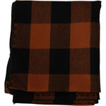 Costume National Orange Check Neck Wrap Shawl Scarf MS1537