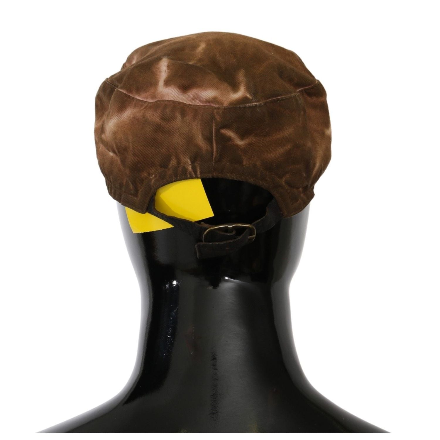 Costume National Brown Newsboy Beret Cabbie Fedora Hat