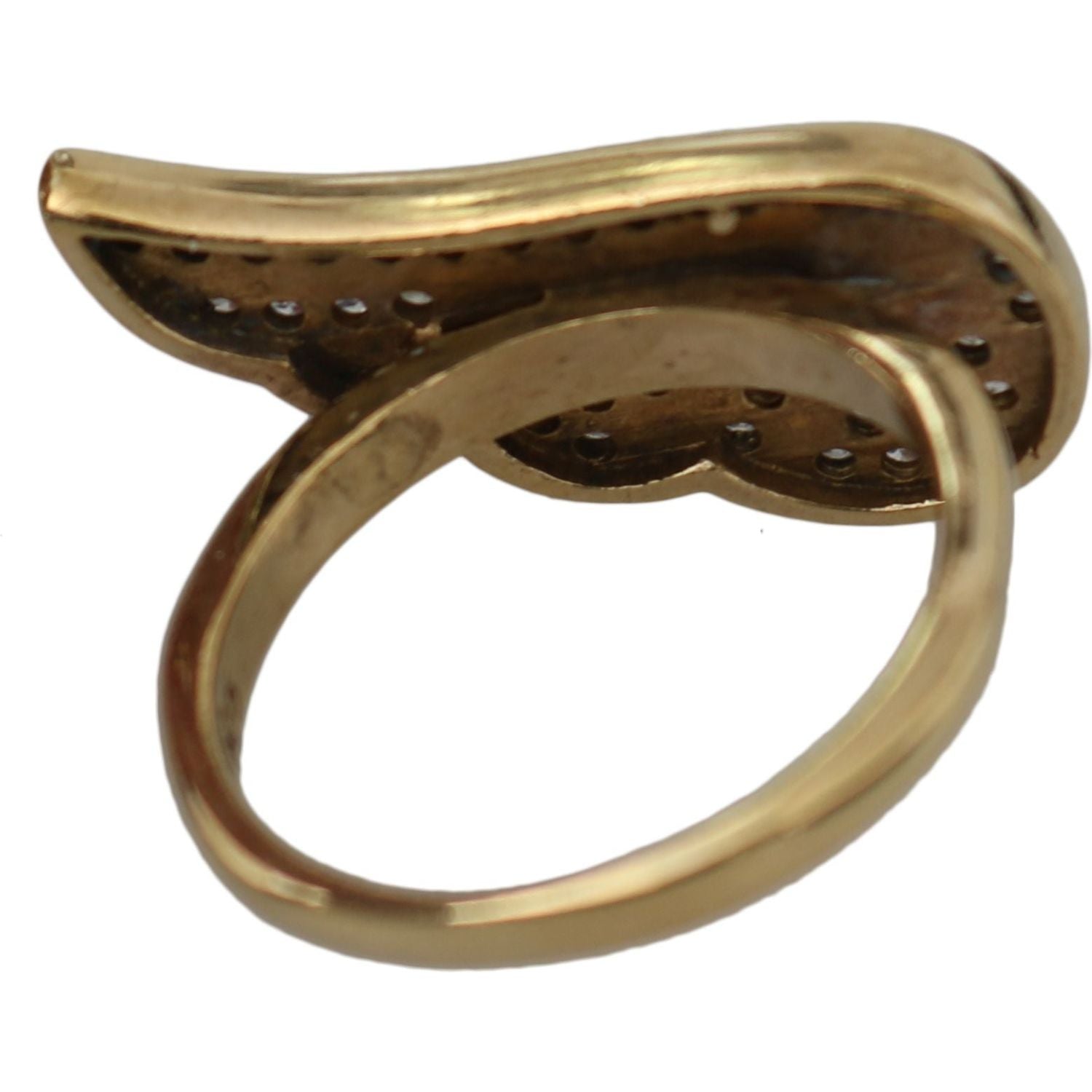 Nialaya Gold Wing Clear CZ 925 Silver Authentic Women