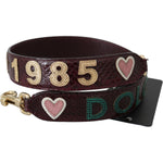 Dolce & Gabbana Bordeaux Exotic Skin Leather Belt Shoulder Strap BEL60711