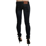 Acht Chic Low Waist Skinny Black Jeans Jeans & Pants Acht Black