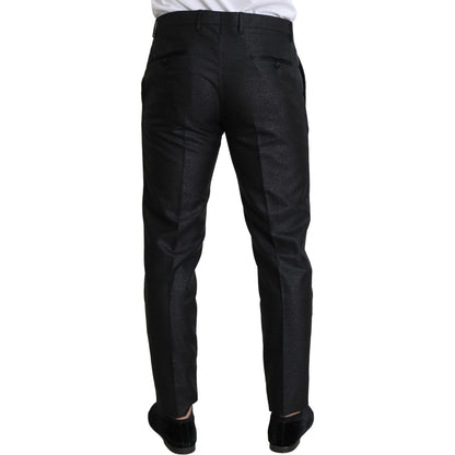 Dolce & Gabbana Black Metallic Skinny Trouser Dress Jeans & Pants