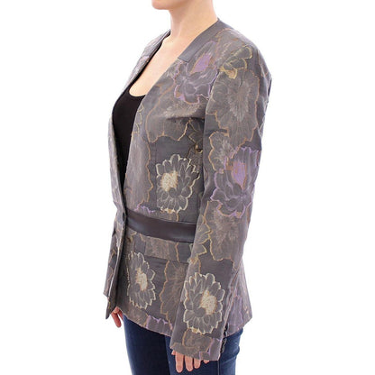 Roberto Fragata Multicolor Silk Floral Cotton Blazer Blazer Jacket