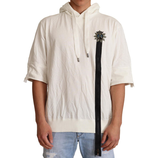 Dolce & Gabbana White Hooded Limited Edition Sweater TSH6400-48