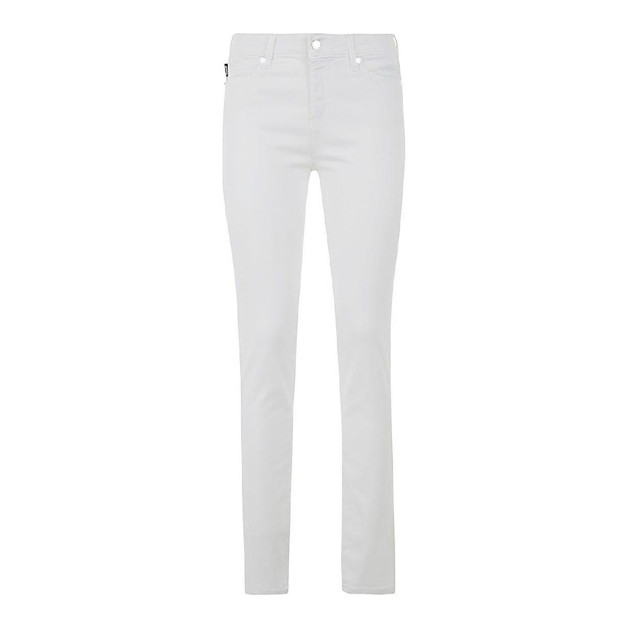 Love Moschino White Cotton Jeans Denim