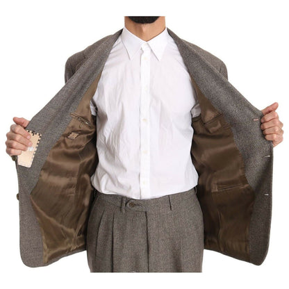 Fendi Brown Wool Regular Single Breasted Suit Suit